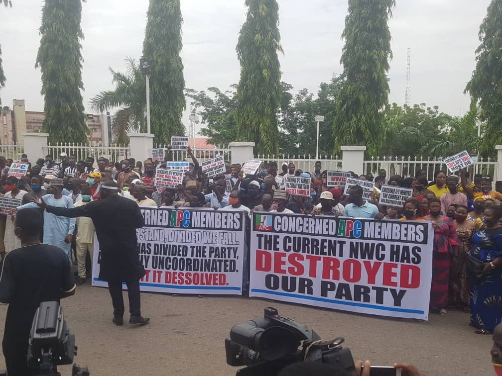 Protesters Storm Apc Headquarters Demand Sack Of Nwc Members
